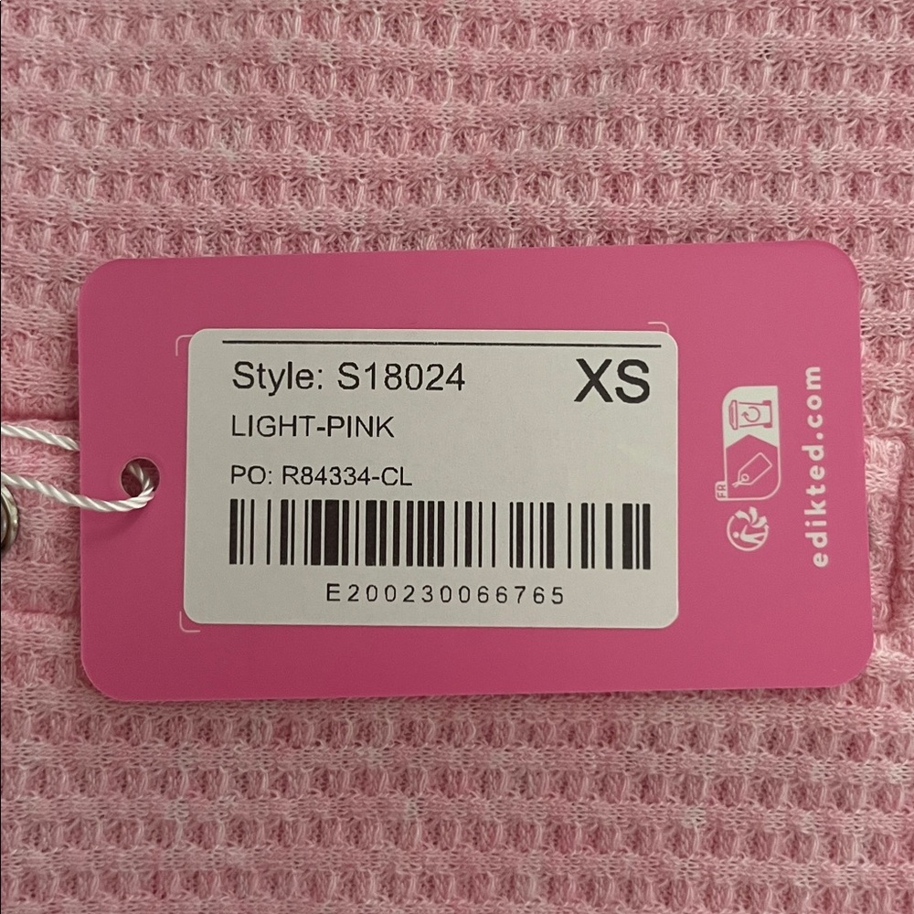 Edikted Pink Long Sleeve Crop Top - Picture 4 of 4